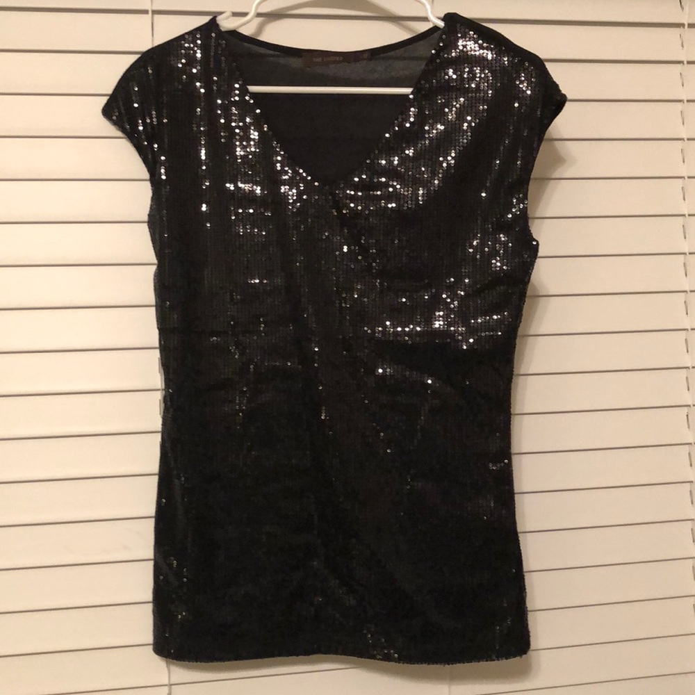 Black Sequin Top